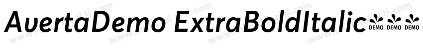 AvertaDemo ExtraBoldItalic字体转换